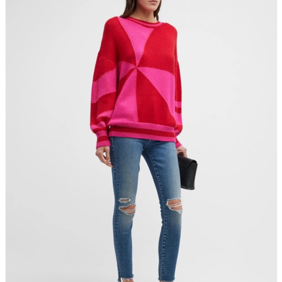 NWT $325 MOTHER The Easy Drop Jumper Colorblock Sweater in sizes XS and Small! - Picture 3 of 8